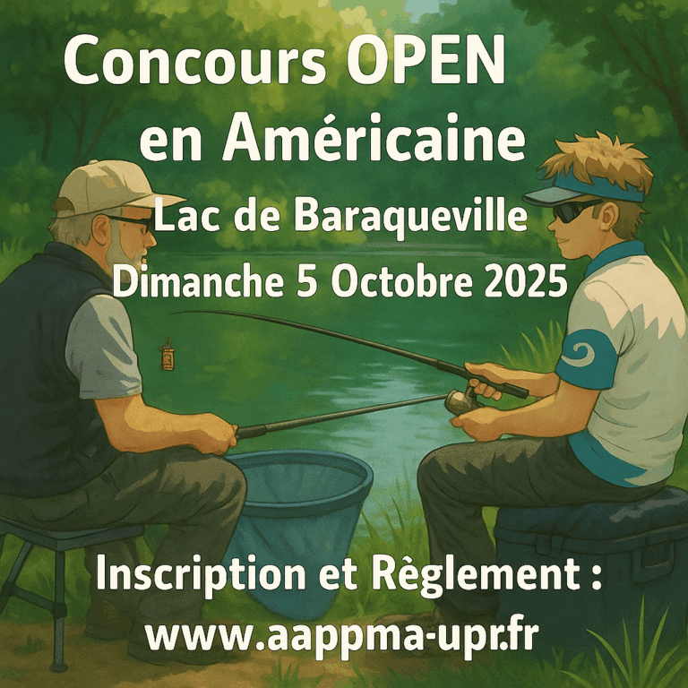 📣 Concours de pêche open à l&rsquo;américaine 📣